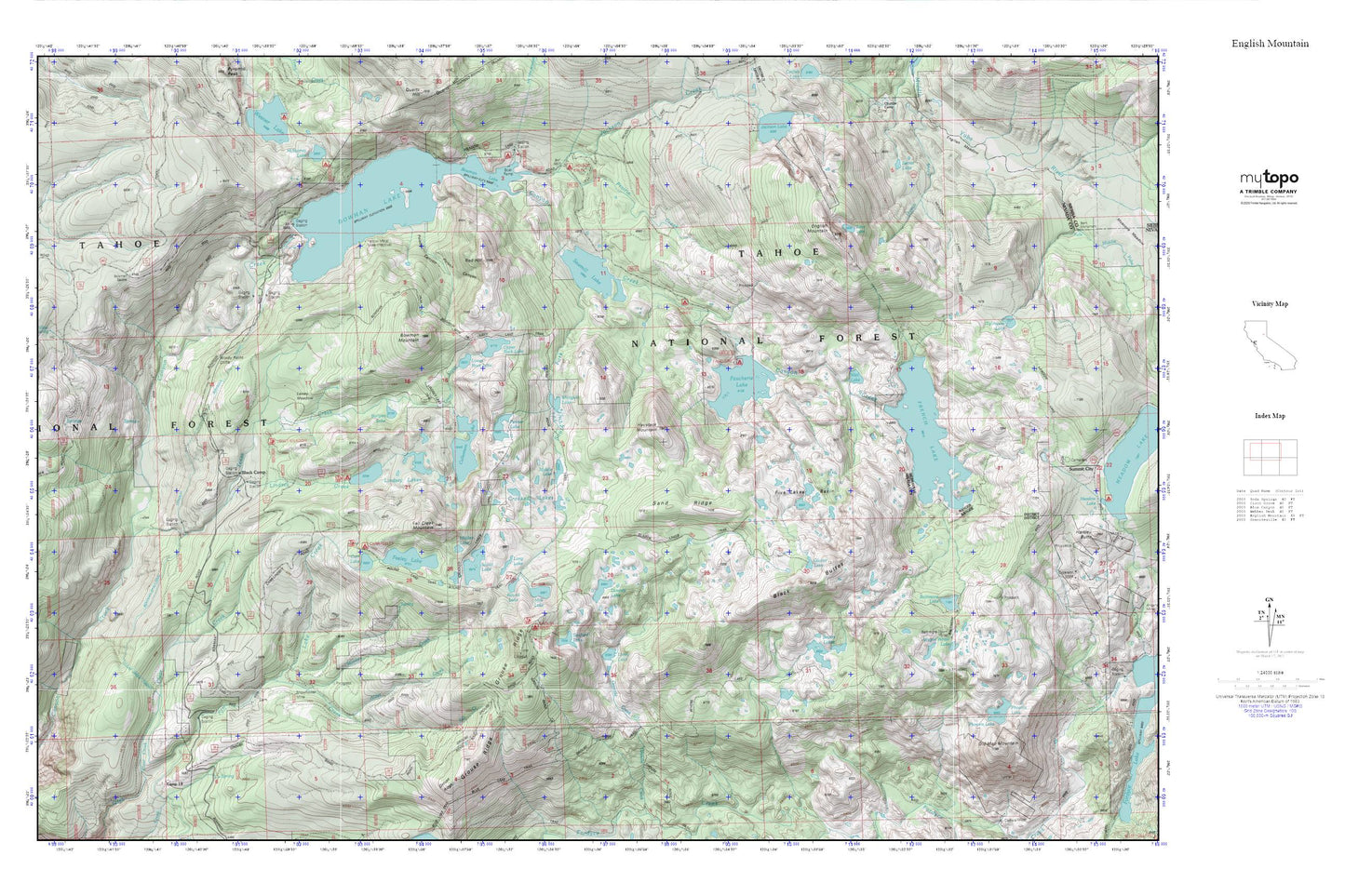 English Mountain MyTopo Explorer Series Map Image