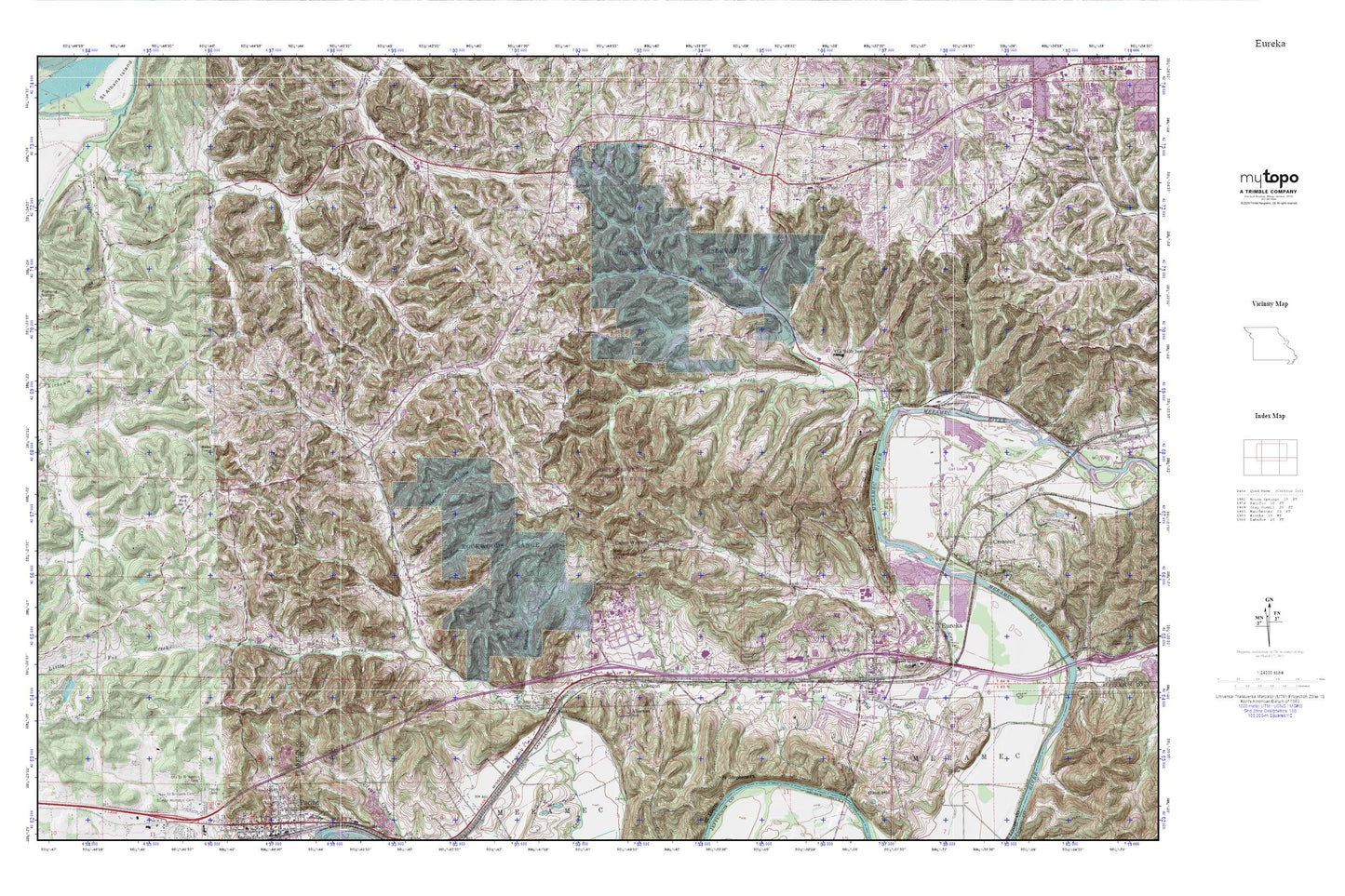 Eureka MyTopo Explorer Series Map Image