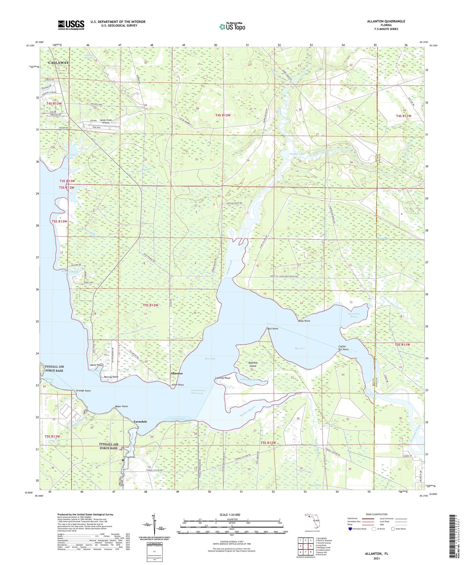Allanton Florida US Topo Map Image