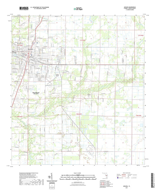 Arcadia Florida US Topo Map Image