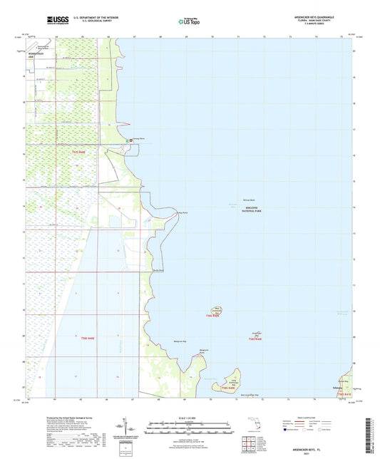 Arsenicker Keys Florida US Topo Map Image