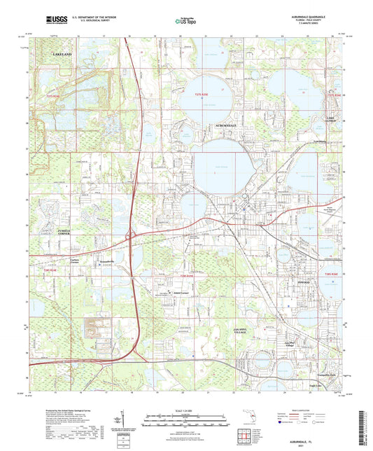 Auburndale Florida US Topo Map Image