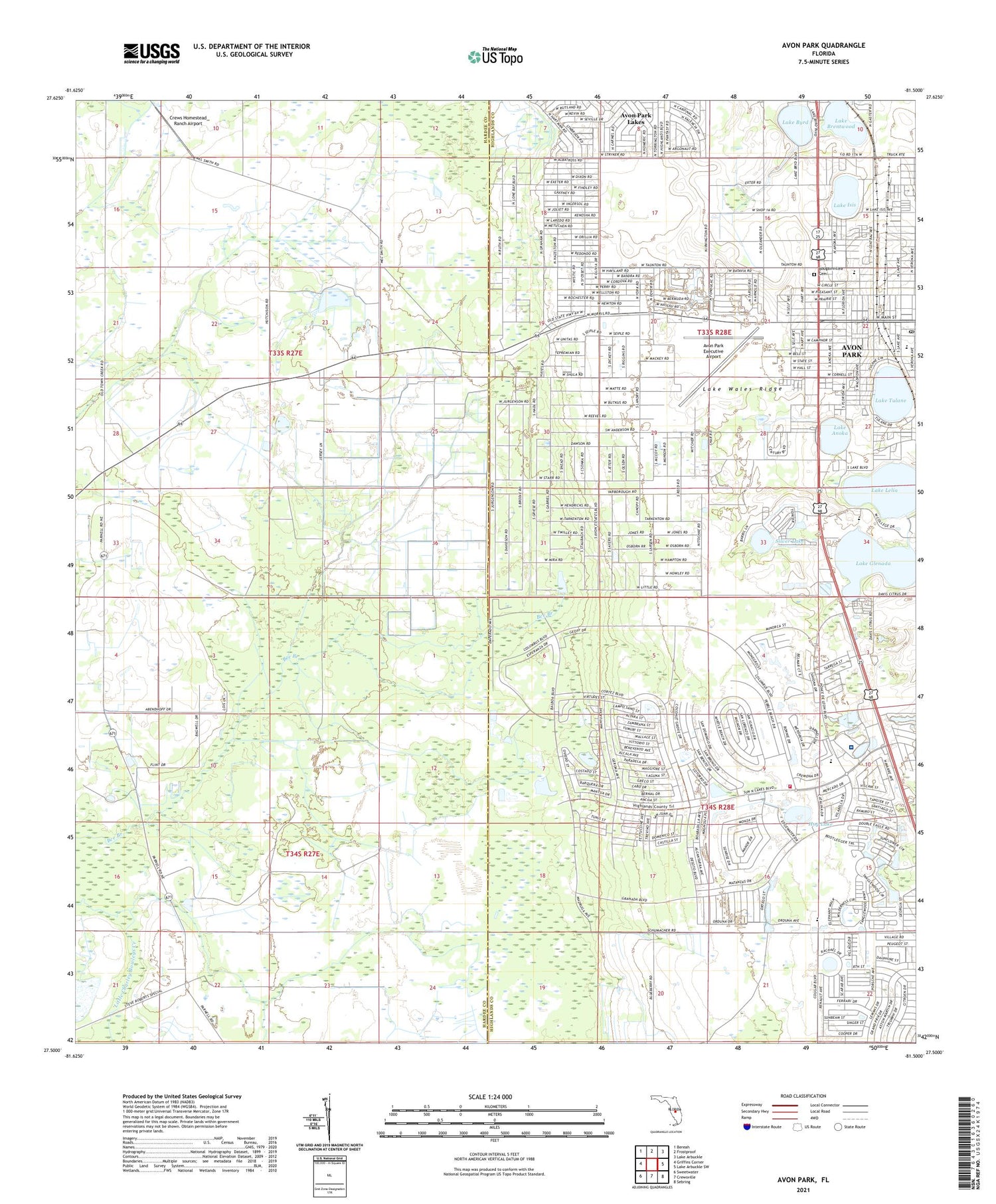 Avon Park Florida US Topo Map Image