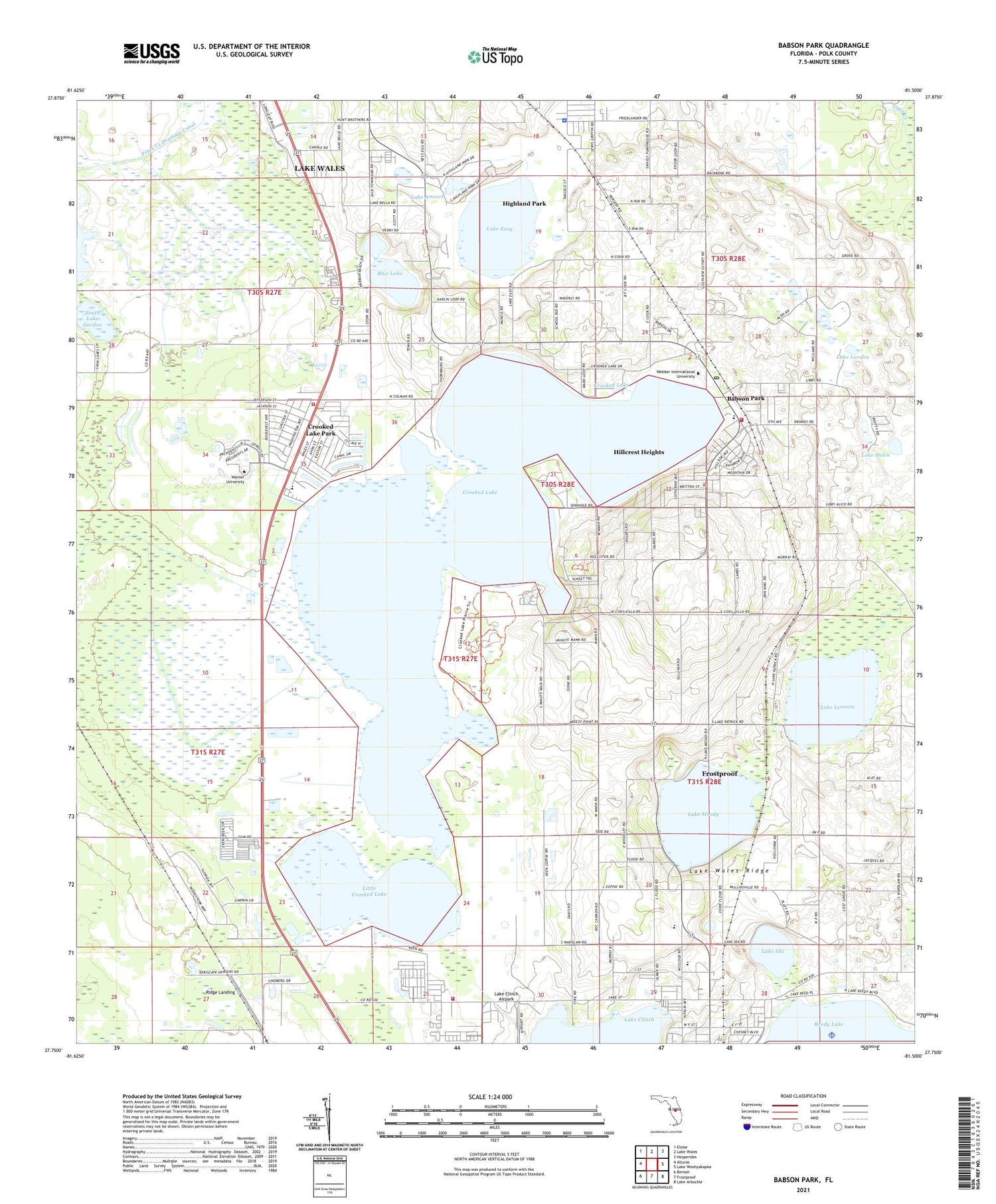 Babson Park Florida US Topo Map Image