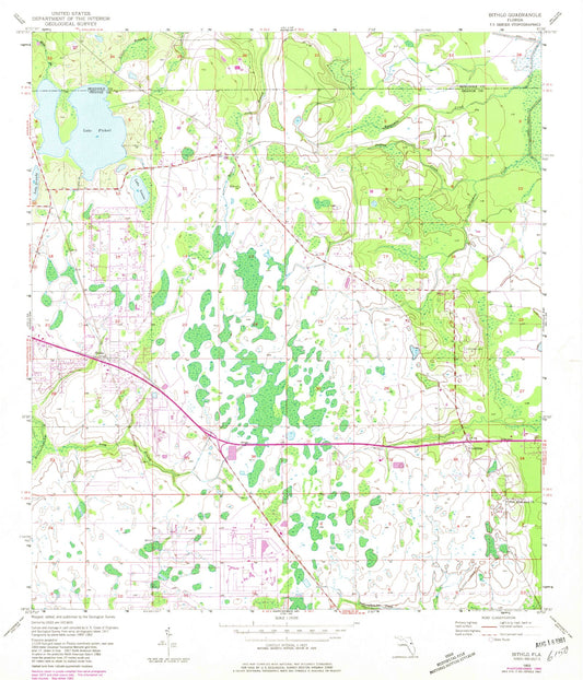 Classic USGS Bithlo Florida 7.5'x7.5' Topo Map Image