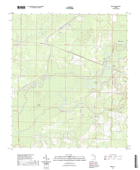 Bruce Florida US Topo Map Image