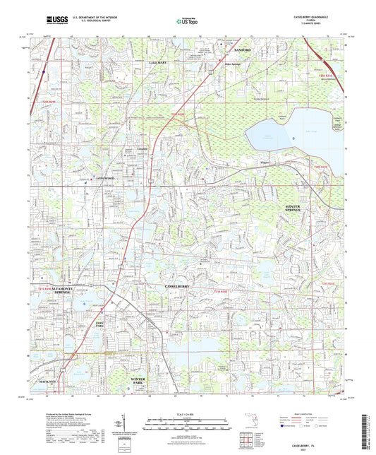 Casselberry Florida US Topo Map Image