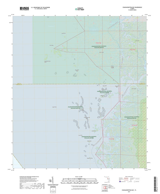 Chassahowitzka Bay Florida US Topo Map Image