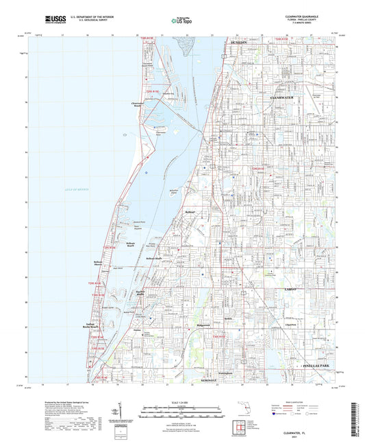 Clearwater Florida US Topo Map Image
