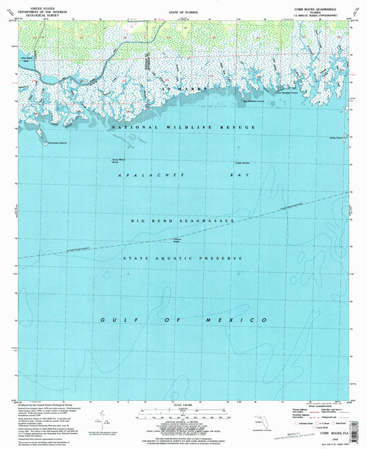 Classic USGS Cobb Rocks Florida 7.5'x7.5' Topo Map Image