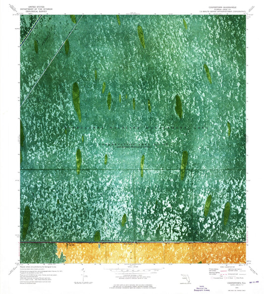 Classic USGS Coopertown Florida 7.5'x7.5' Topo Map Image