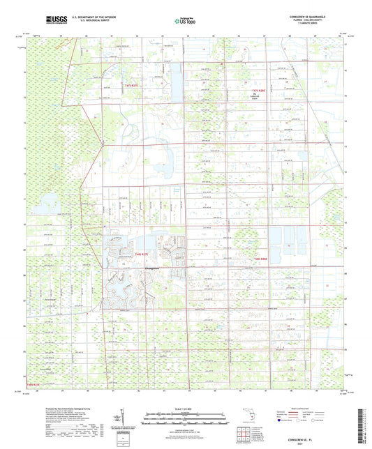 Corkscrew SE Florida US Topo Map Image