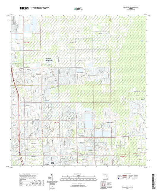 Corkscrew SW Florida US Topo Map Image