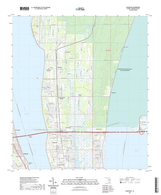 Courtenay Florida US Topo Map Image