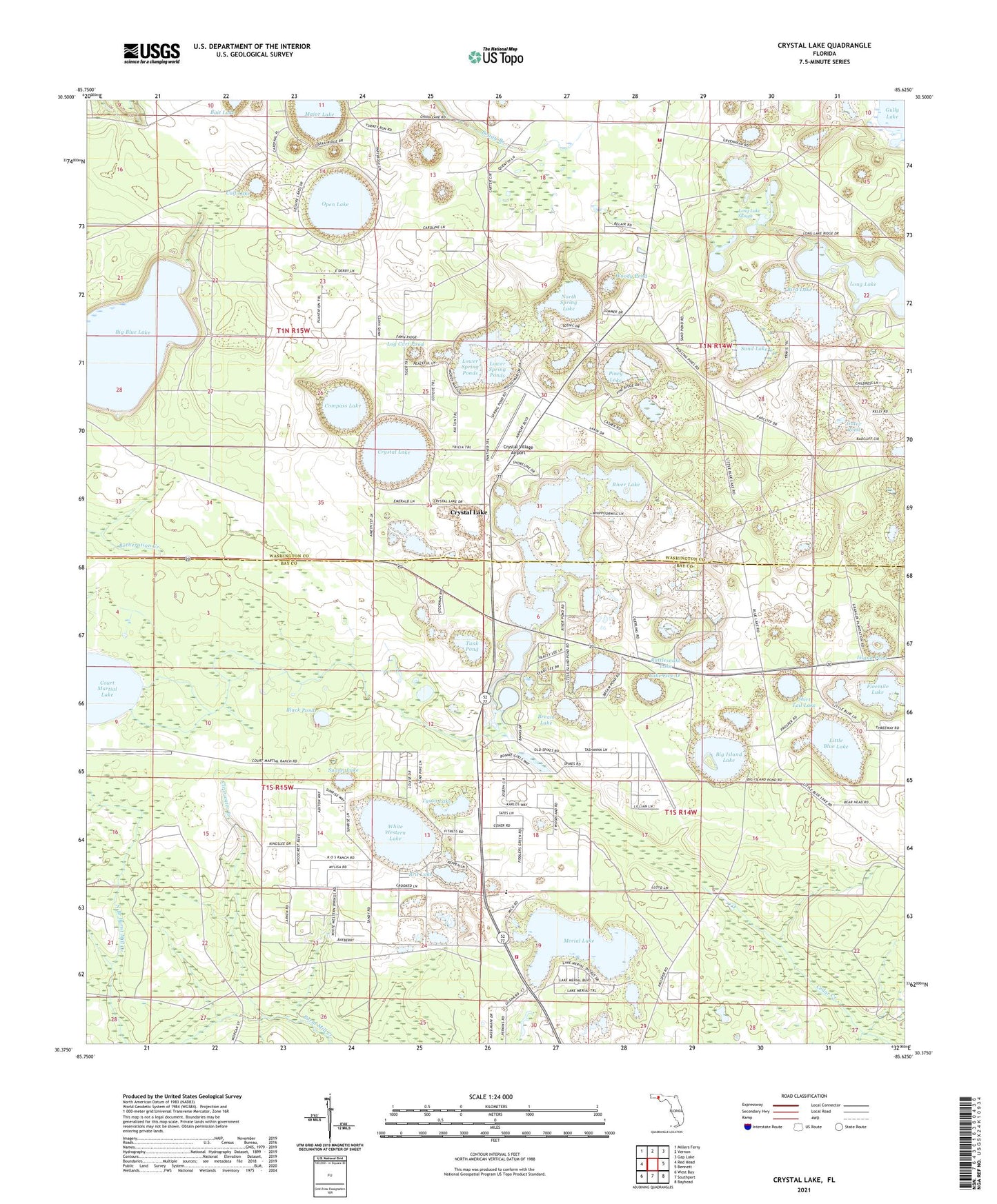Crystal Lake Florida US Topo Map Image