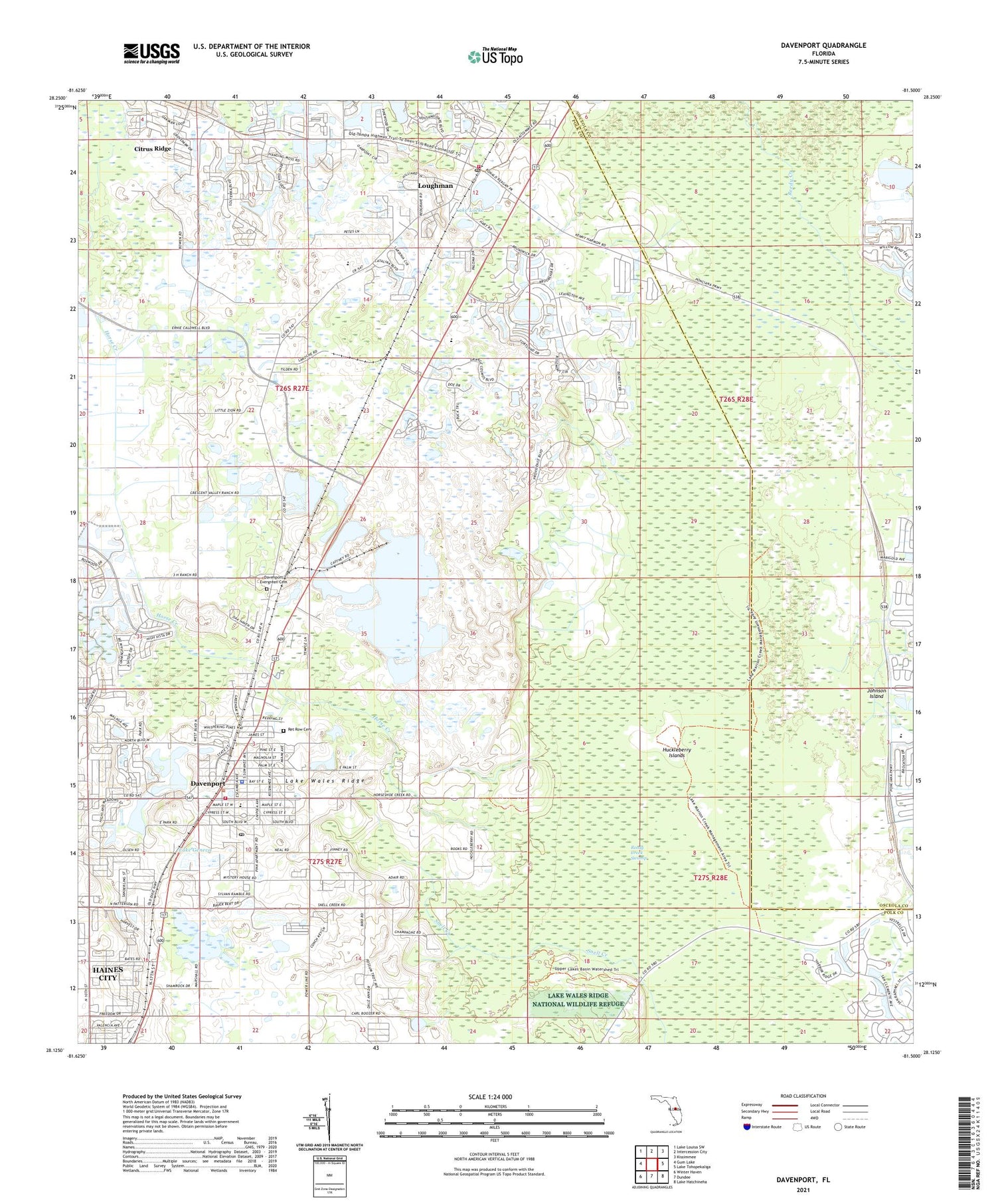 Davenport Florida US Topo Map Image