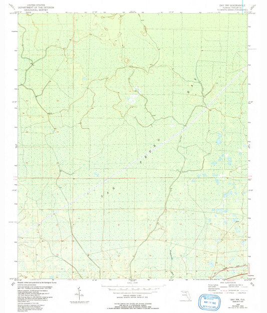 Classic USGS Day NW Florida 7.5'x7.5' Topo Map Image