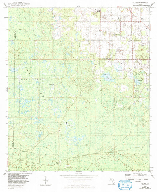 Classic USGS Day SE Florida 7.5'x7.5' Topo Map Image