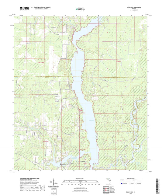 Dead Lakes Florida US Topo Map Image