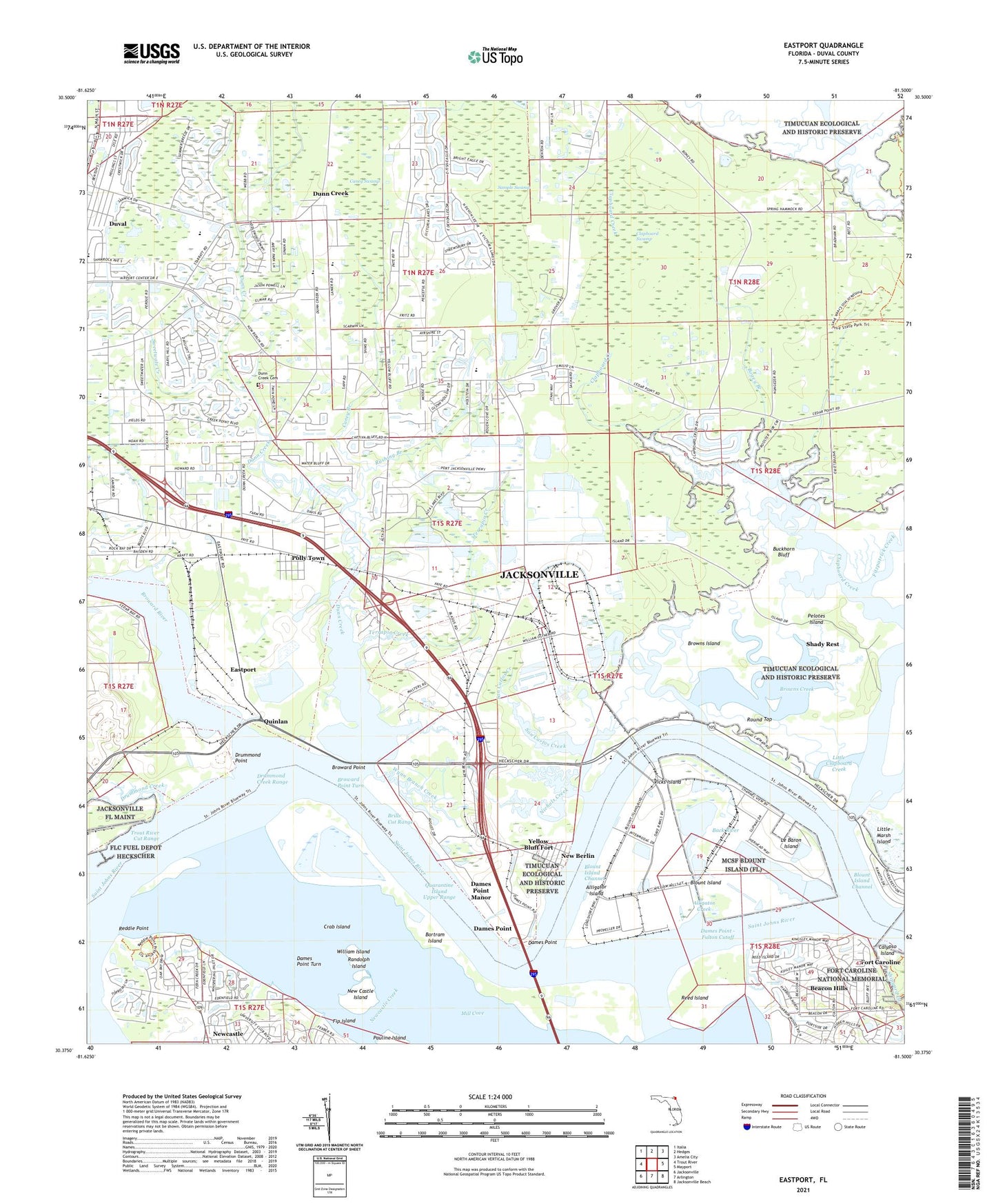Eastport Florida US Topo Map Image