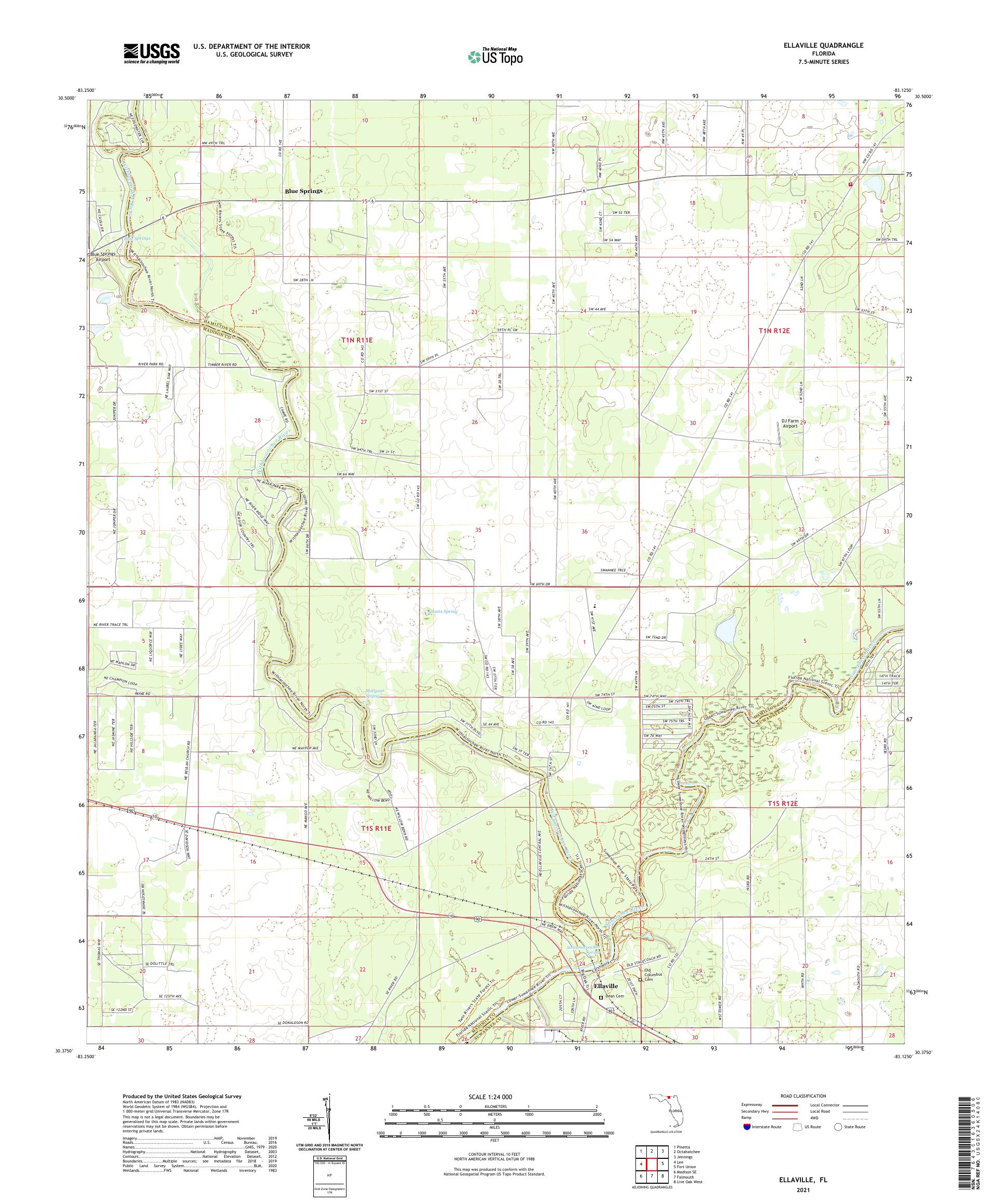 Ellaville Florida US Topo Map – MyTopo Map Store