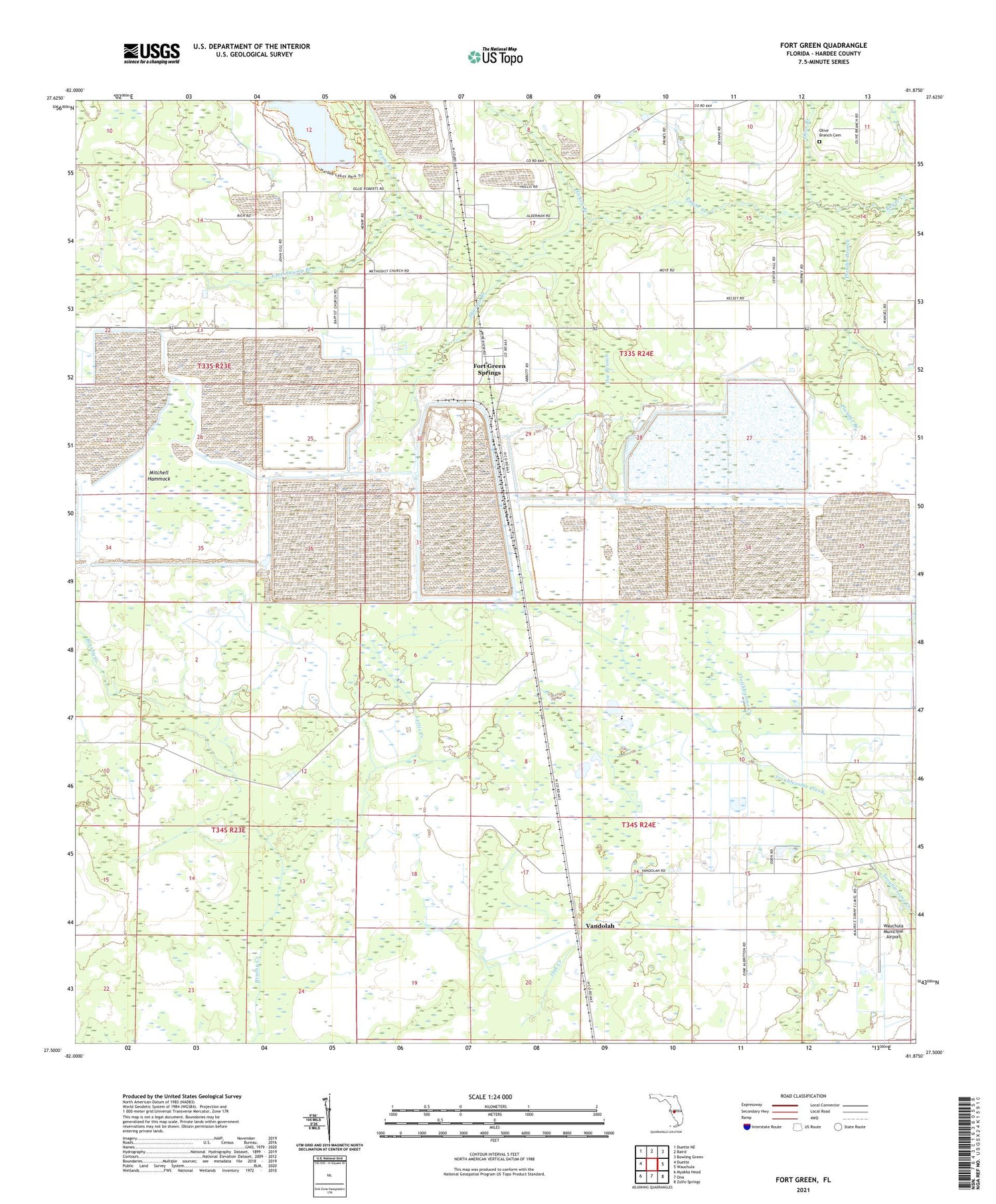 Fort Green Florida US Topo Map Image