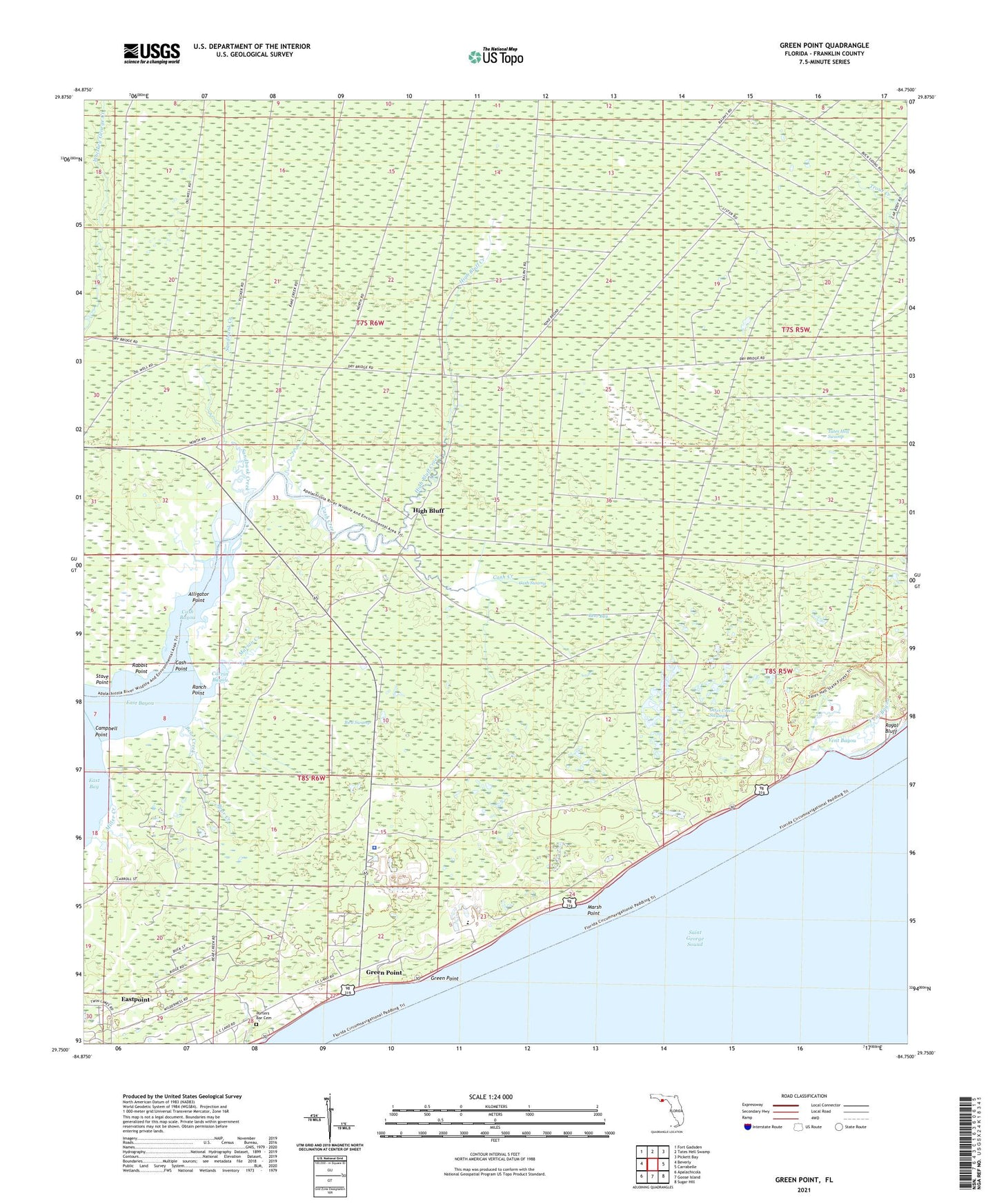 Green Point Florida US Topo Map Image