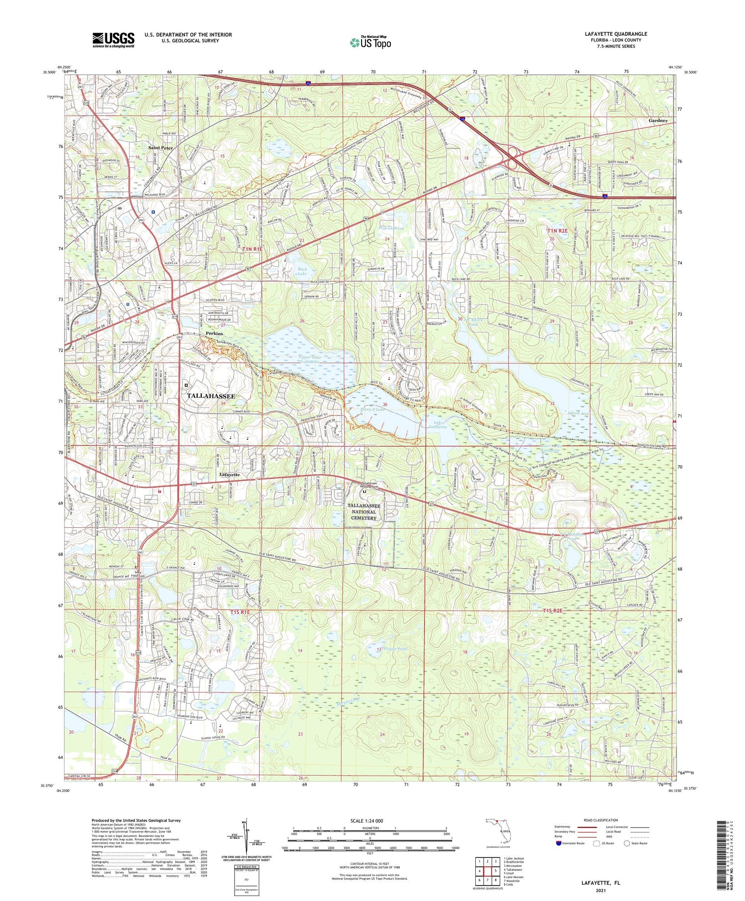Lafayette Florida US Topo Map Image