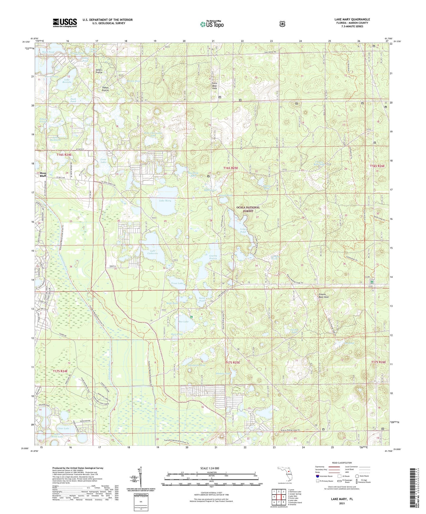 Lake Mary Florida US Topo Map Image