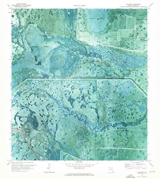 Classic USGS Lakeport Florida 7.5'x7.5' Topo Map Image
