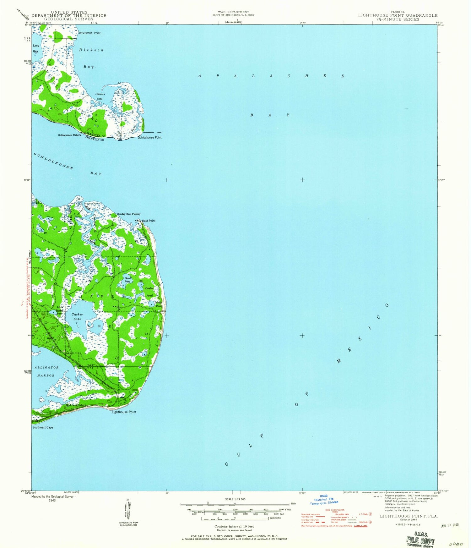 Classic USGS Lighthouse Point Florida 7.5'x7.5' Topo Map Image