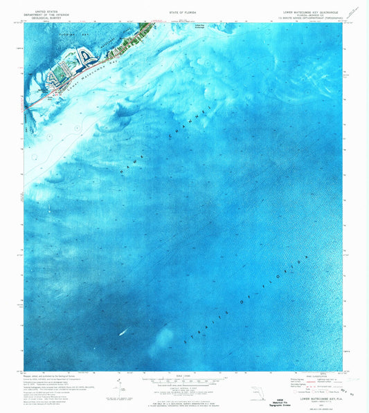 Classic USGS Lower Matecumbe Key Florida 7.5'x7.5' Topo Map Image