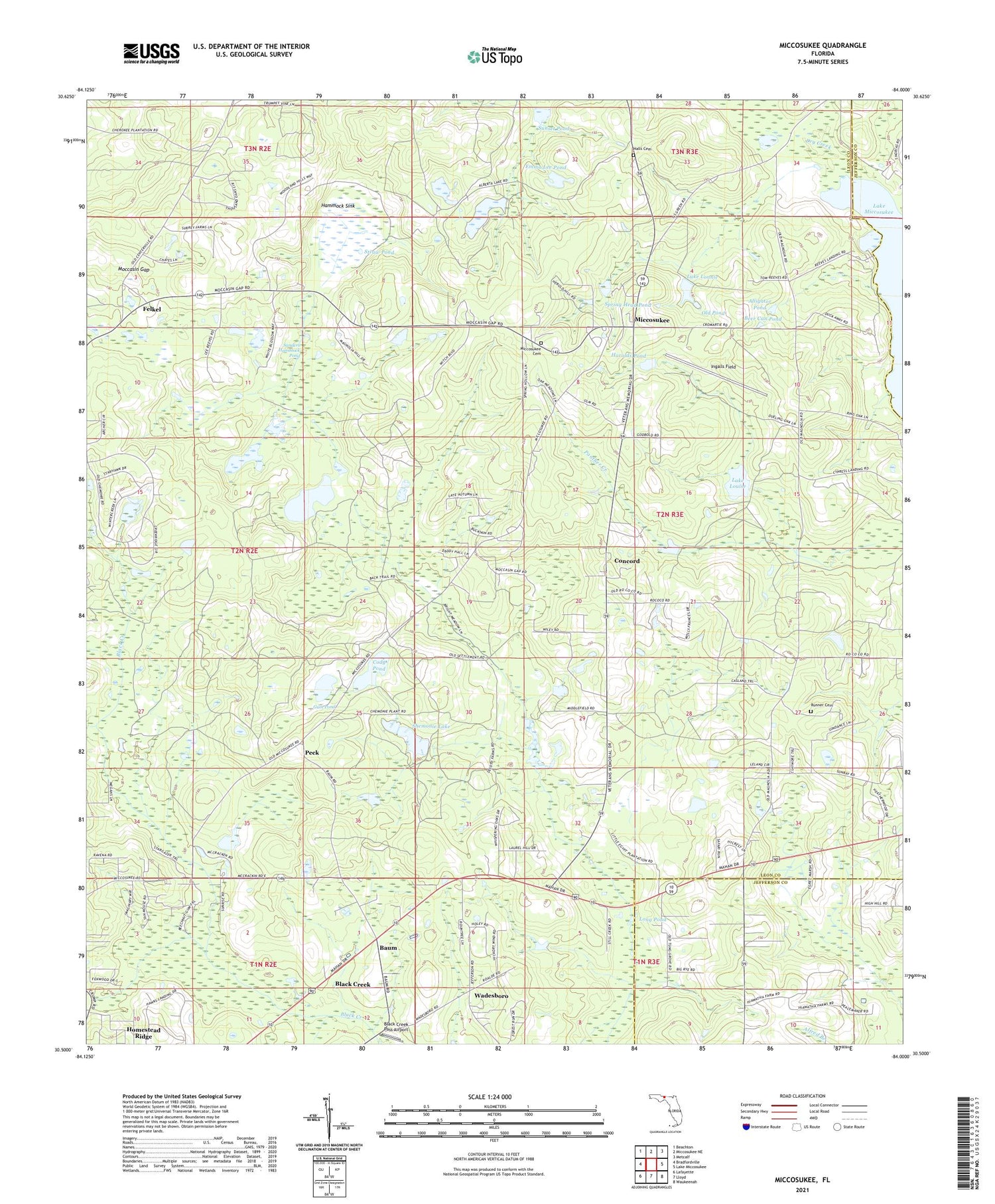 Miccosukee Florida US Topo Map Image