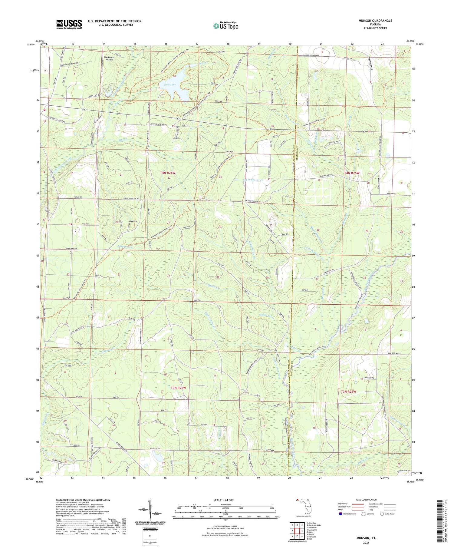 Munson Florida US Topo Map Image