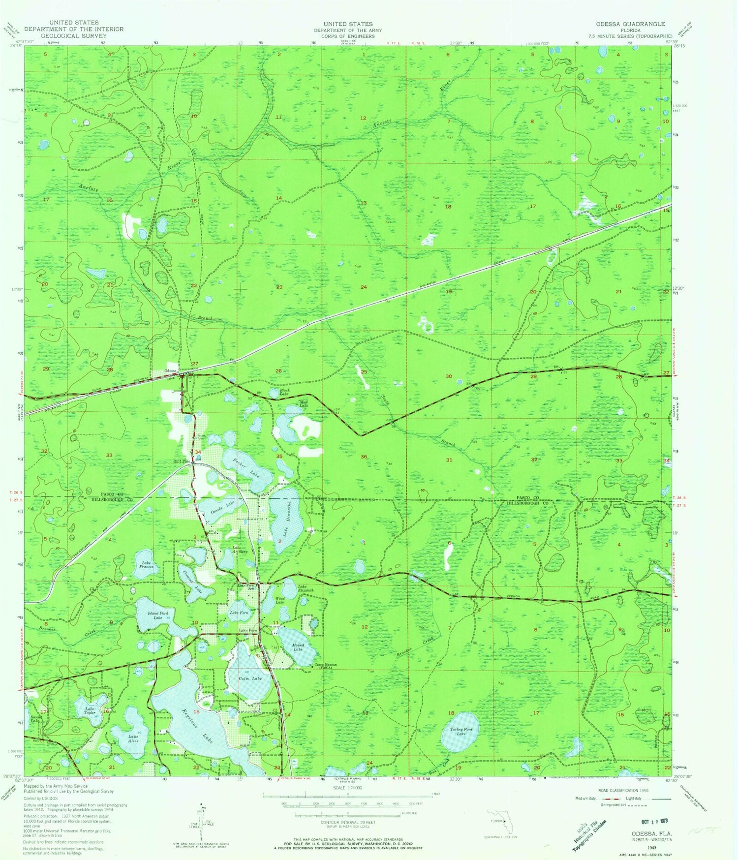 Classic USGS Odessa Florida 7.5