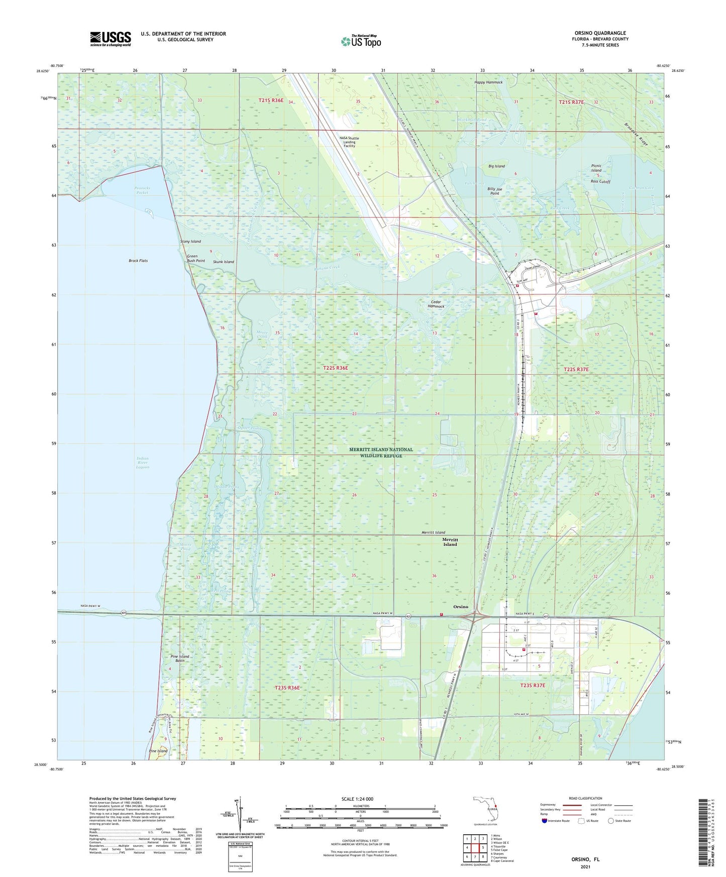 Orsino Florida US Topo Map Image
