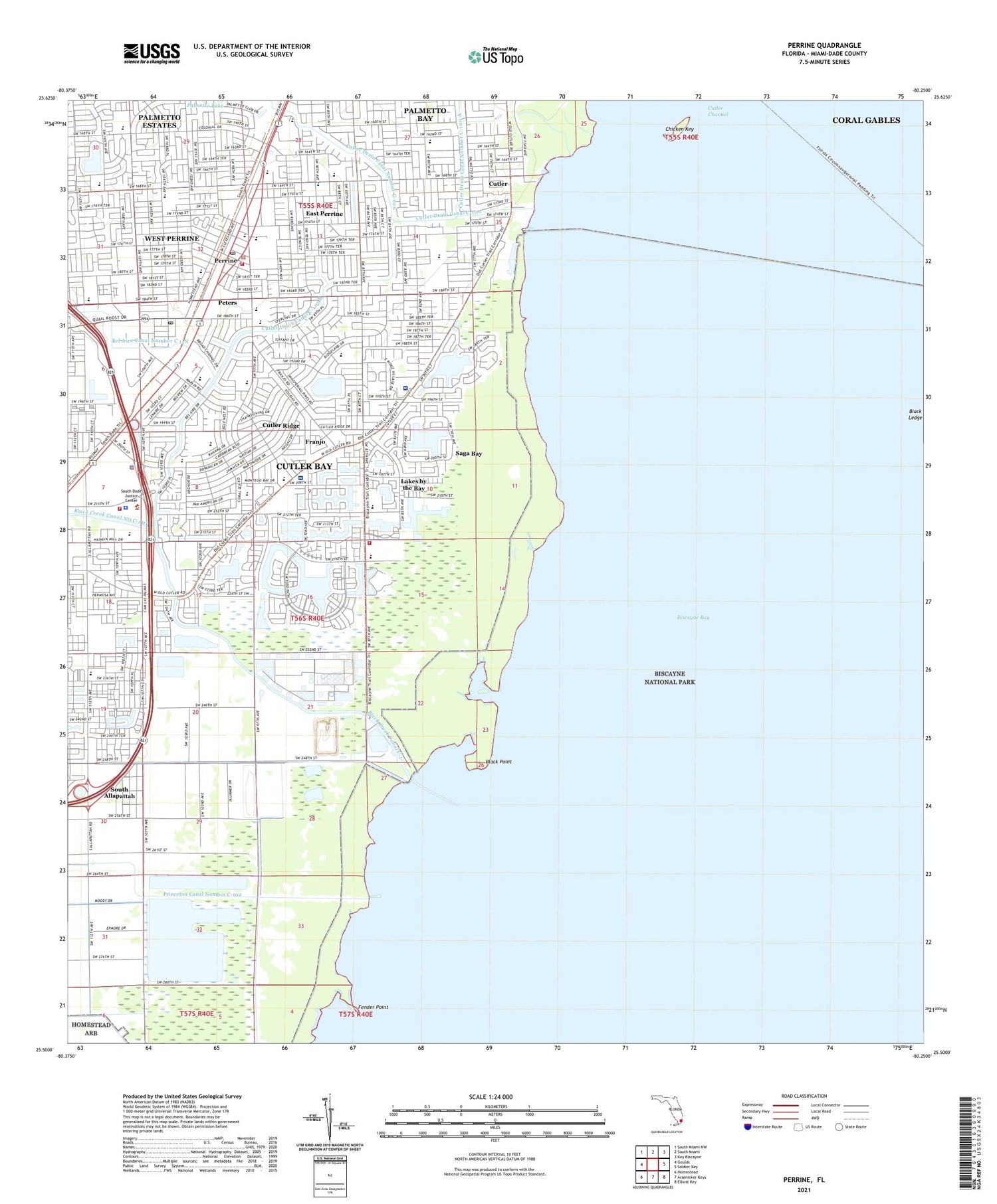 Perrine Florida US Topo Map Image