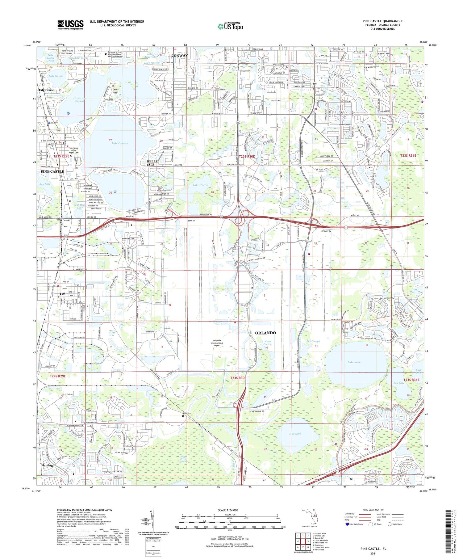 Pine Castle Florida US Topo Map Image