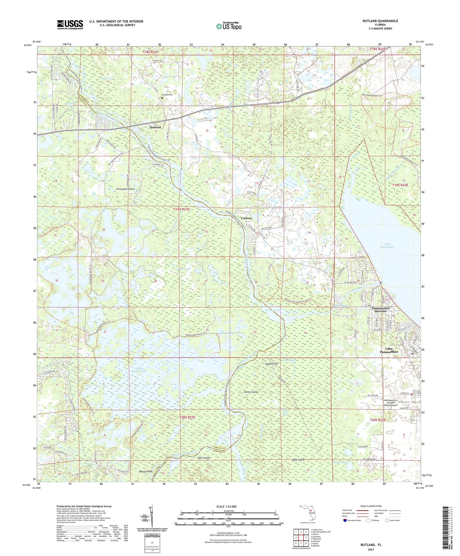 Rutland Florida US Topo Map Image