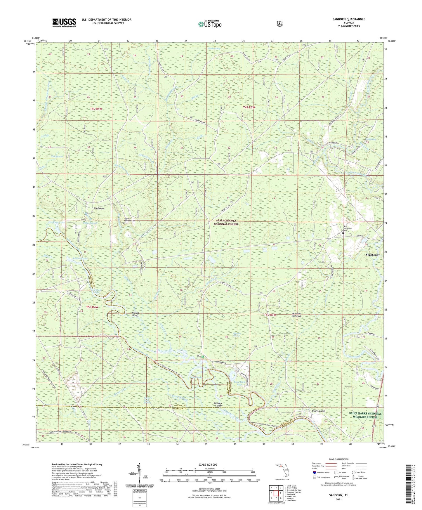 Sanborn Florida US Topo Map Image