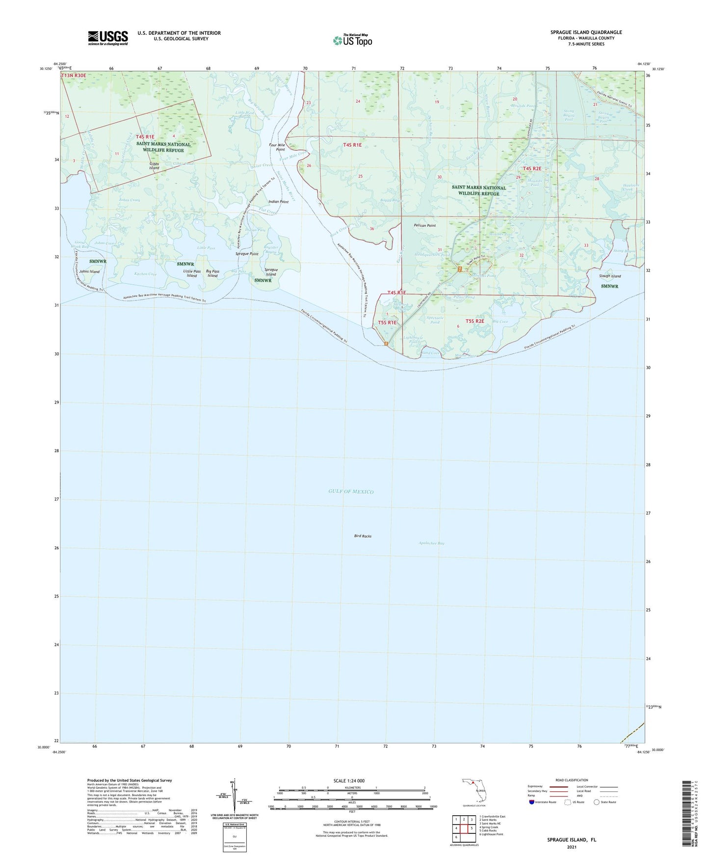Sprague Island Florida US Topo Map Image
