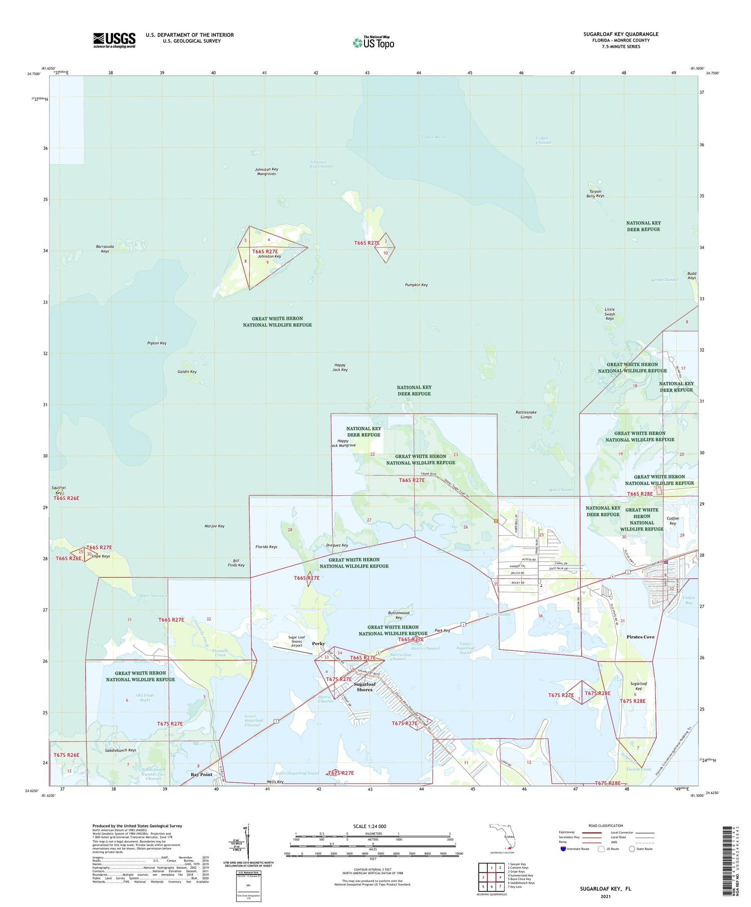 Sugarloaf Key Florida US Topo Map Image