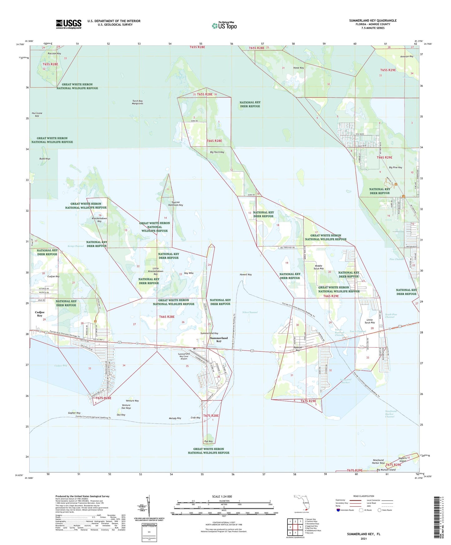 Summerland Key Florida US Topo Map Image