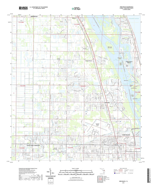 Vero Beach Florida US Topo Map Image