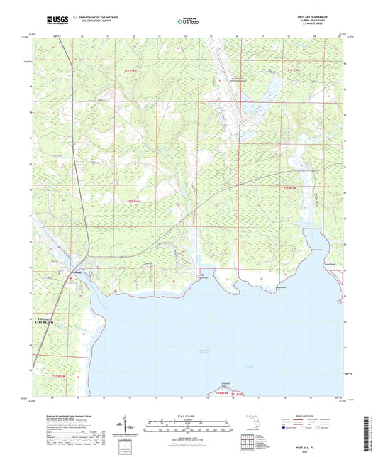 West Bay Florida US Topo Map Image