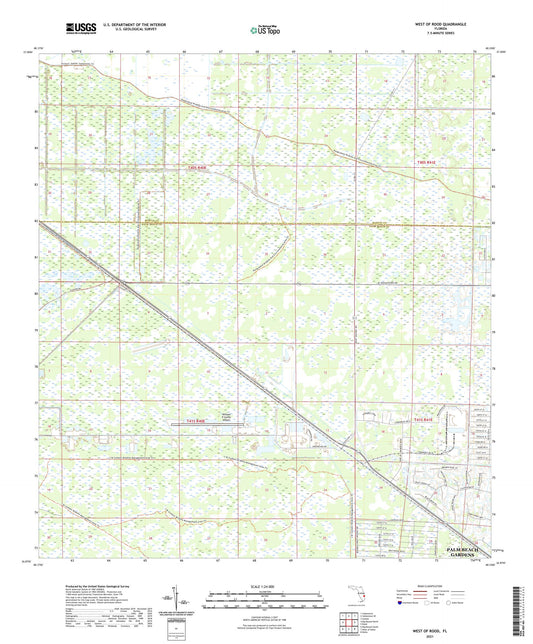 West of Rood Florida US Topo Map Image