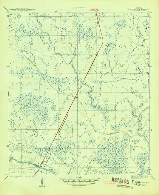 Classic USGS White City Florida 7.5'x7.5' Topo Map Image