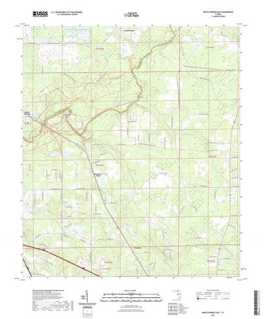 White Springs East Florida US Topo Map Image