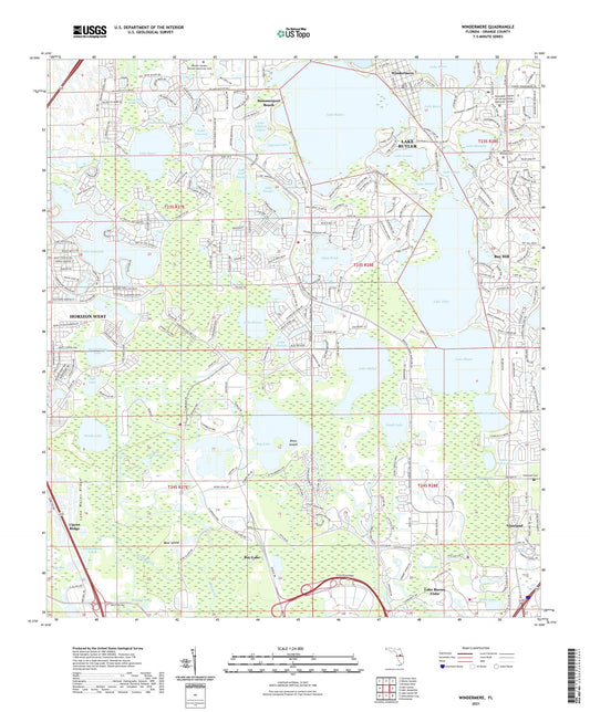 Windermere Florida US Topo Map Image