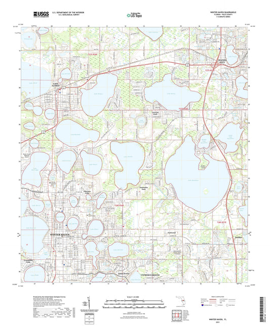 Winter Haven Florida US Topo Map Image